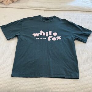 White Fox 4th Edition Green and Pink Oversized Tee! Size S/M!